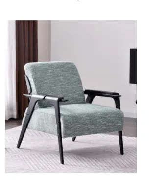 Modern Cotton Reclining Armchair Wabi-Sabi Design Leisure Dining Area Living Room Bedroom Hotels Schools Hospitals