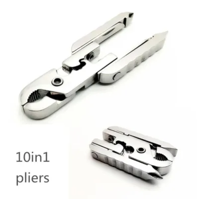 10 in 1 Multi Functional Mini Portable  Folding Outdoor EDC Pocket Camping Hunting Keychain Tool Kit Screwdriver Pliers