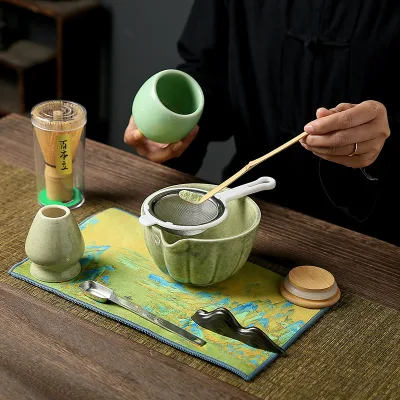 Porcelain Matcha Bowl Tool 550ml Japanese Style Large Size Ceramic Matcha Tea Bowl Customizable Matcha Chawan