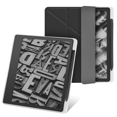 Faux Leather clear Shockproof Coque for Kindle Scribe 2024 case 10.2 Inch Fashion Stand Cover Pouch Leather case with clear Back