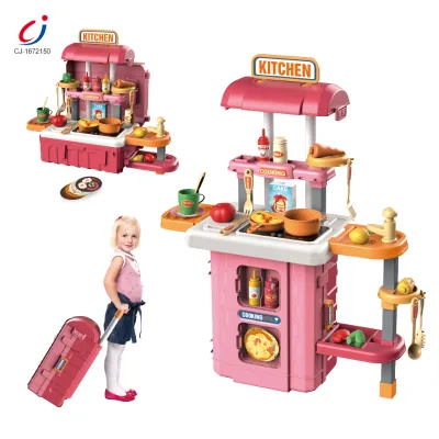 Chengji Faucet Water Kitchen Dining Table Toy Education 3in1 Deformation Portable Light Music Cooking Table Kitchen Toy