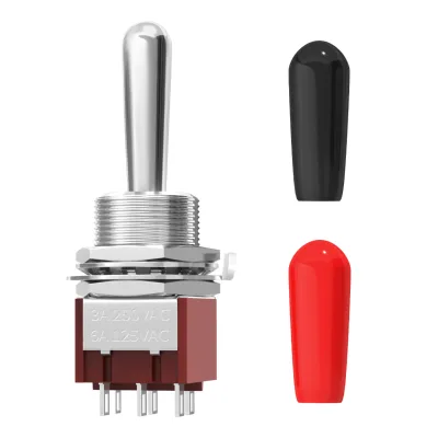 Rocker Switch SPDT Plugin,13x8mm ON-OFF-ON Metal Toggle Switches for Toggle Switch Applications