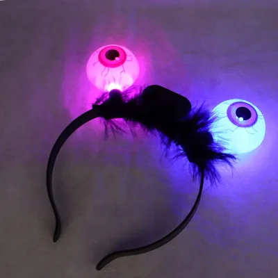 LED Hair Band for Girls Light up Plastic Eye LED Headband Glow in the Dark