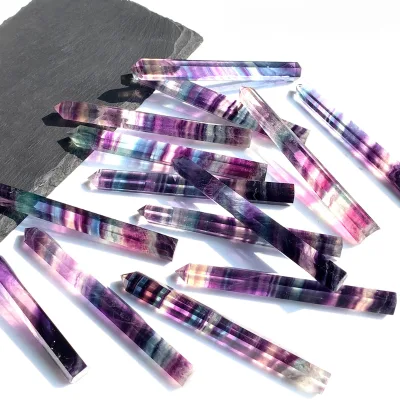 Factory Price High TOP Quality Crystal Healing Stone Rainbow Fluorite Points Tower for Home Decoration