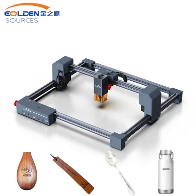 30*30cm Desktop 5W 10w Laser Engraver for Metal Wood Leather Engravable Items Plexiglass Graving Machine logo Printing Machine