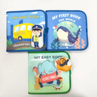 Tear-Resistant Baby Quiet Cloth Book Montessori Early Education Infants Toddlers Tear-Off Velcro Felt Toy