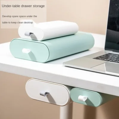 Under the Table Storage Box Drawer Adhesive Office Table Bottom Finishing Box Dormitory Storage Drawer Cabinet