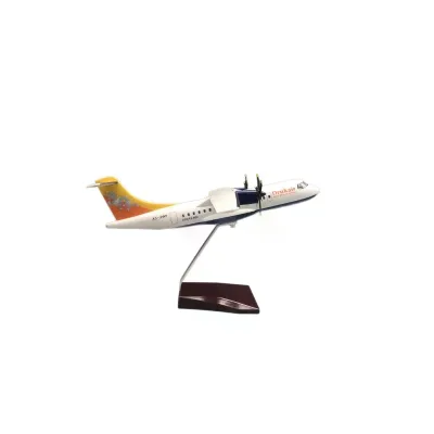 ATR/42-600DrukAir Bhutan Airlines Passenger Aircraft Model 32cm Lifelike Resin Lights Wheels Simulated Static Color Box