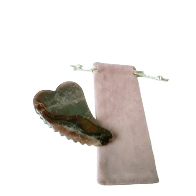 Huiying Huiying High quality natural double anti aging therapy smoky quartz guasha spiky heart tools for face massage