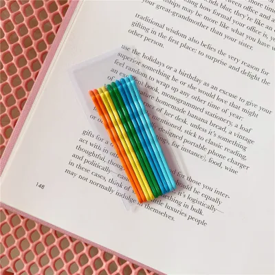 Wholesale Fashion Korean U Shape Simple Bobby Metal Hair Pins Colorful Hair Clip Set for Women 10pcs/bag