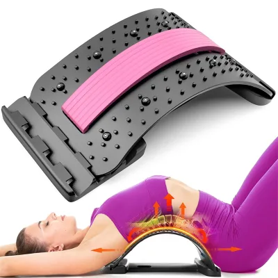 4 Level Adjustable Lower Back Pain Relief Herniated Disc Lumbar Cracker Stretcher