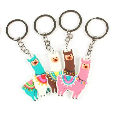 Rubber keychain custom logo christmas gift promotional souvenir soft pvc key chain key ring for bags accessories personalized 3d