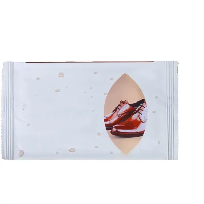 Factory Custom Magic Single Pack Non-Woven Shoe Wipes Sneaker Cleaner Individually Wrapped Quick Wipes Black Dot