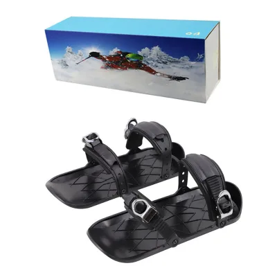 Outdoor Sports Winter Mini Portable Short Ski Board Adjustable Ski Skates Shoes for Snow