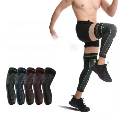 Knitted Nylon Flexible Compression Sleeves for Legs Warmer Elastic Knee Support with Pressure Bandage Spring Use