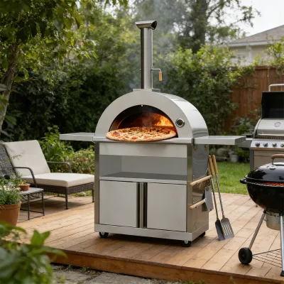36" Freestanding Wood Fired Pizza Oven 18/12/10 Inch Pizza Compatible Outdoor Cooking Oven