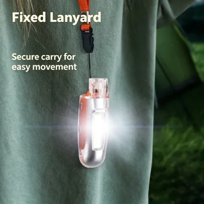 Outdoor Portable Electronic Whistle Light Emergency Strong Led Emergency Small Mini Flashlight Cob Light With Whistle Lanyard
