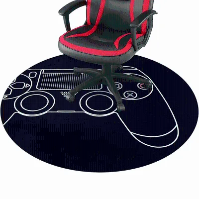 Custom Printed Logo Gaming Chair Carpets Design Brand RGB Logo Gaming Chair Floor Mat