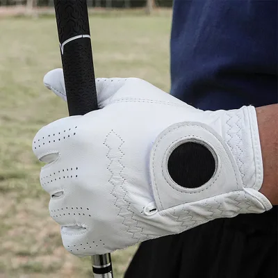 Wholesale Premium Quality Golf Gloves with Custom Logo Breathable Genuine PU Leather Sheep Skin for Hands Use