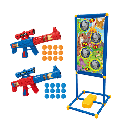 Hot Sale Handheld air Power Shooting Game Cool Toy Foam Ball Guns for Adults Kids Soft Bullet Sale with Shooting Target Stand