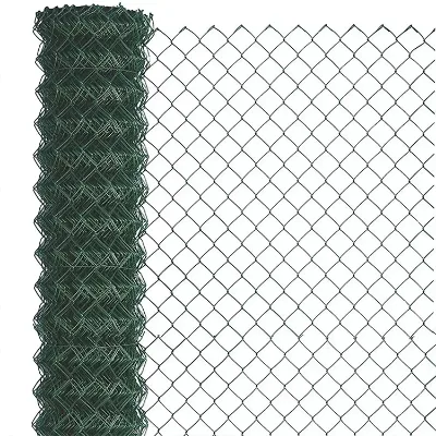 Fence Post Fittings Pvc Coated Green Black Blue Galvanized 2.0mm Thick 50x50mm Hole Cyclone Chain Link Fence