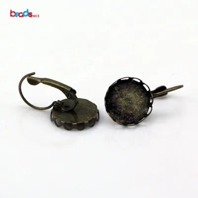 Beadsnice simple luxury brass new fashion letter earrings Antique  for jewelry