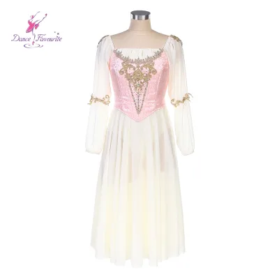 Professional Romantic Ballet Tutu Tutu Pink Top & Ivory Chiffon Tutu for Swan Lake Pas De Trois (Act I)