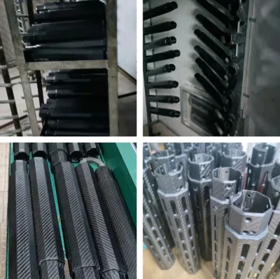 Fenway Certified High Modulus Carbon Fiber Square Tubes with Connectors | 6~12mm Tubes,90/100mm Fittings for Sports Equipment