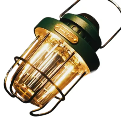 Vintage Multi-functional Outdoor Camping Lamp Stepless Dimming Hangable Tent Ambient Light for Camping
