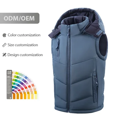 Winter Windproof Custom Logo Puffer Children Vest Comfort Outdoor Wholesale Black Puffer Vest for Kids L5008