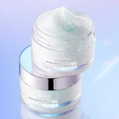 Longwear 3D Colorful Flash Gel Radiance Glitter Gel Non Toxic Shimmering Glitter Face Hair and Body Highlighter Glitter Gel