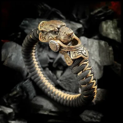 New product 2026 2022 Men's Eco-Friendly Dragon Clasp Bronze Beads for Paracord 550 Bracelet Dragon Pulseira Masculina for Men