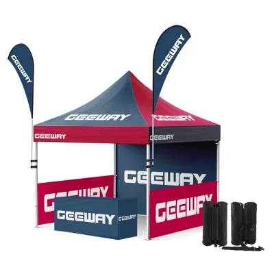 Custom Printing Foldable 3x3m Retractable Gazebo Canopy Tent Best Selling 10x10ft Trade Show Tent with Wrinkle-Free Fabric