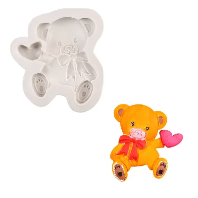 DIY Baking Mould Bear Liquid Silicone Cake Decoration Silica Gel Mould Soaps Molding Sugar Candle Modes