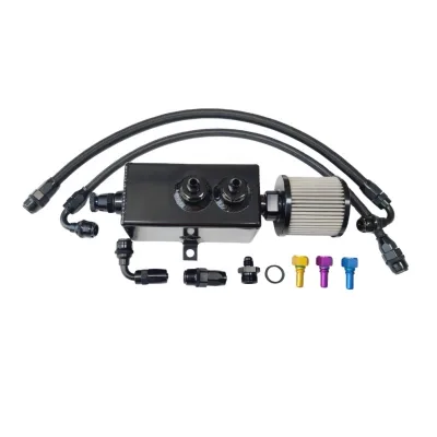 BJR Racing Parts New Kits Fuel Lines Fittings With Aluminum Oil Catch Can Tank With Breather Air Filter and Drain Tap