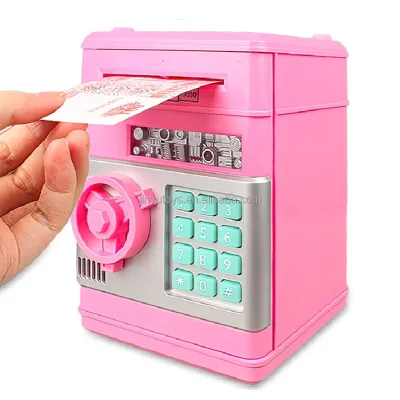 Factory Price Children's Creative Piggy Bank Safe Saving Box Kids Toy Money Savings Box Toy Electronic Password ATM Machine Gift