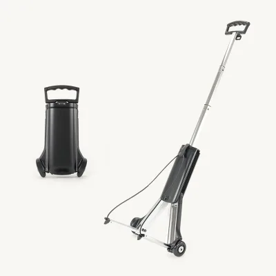 Custom 2 Wheels Lightweight Aluminum Portable Small Hand Carts Trolleys Telescoping Foldable Mini Collapsible Luggage Cart