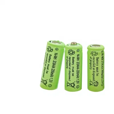 No7 Ni-MH 2/3 Rechargeable AAA Battery for Toys 12V Flat Tip Made in China