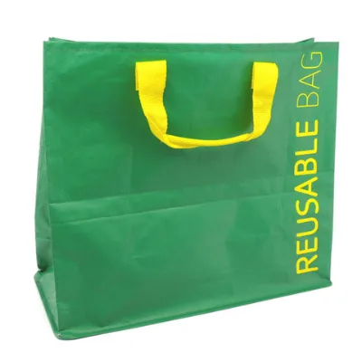 China Manufacturer Custom Reusable Shopping Bag Bopp Laminated Recycled PP Woven Bag With Logo Print