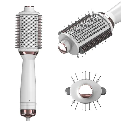 One-Step Hot Air Brush With Advanced Ionic Conditioning and Ceramic Technology Oval Barrels for Customizable Styles