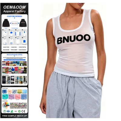 High Quality Basic Women Sheer Tops Summer Mesh Top Y2k Wholesale square Neck See Through Transparent tank Top