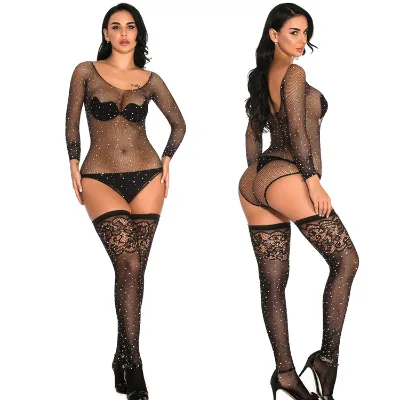 Wholesale Women Bodysuit Sheer Body Suit See Through Sexy Teddy Leotard Bodystocking