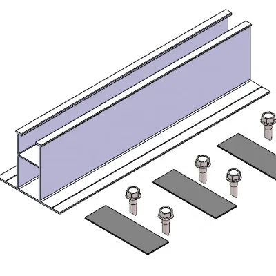 Easy Installation Commercial Use Metal Roof Hook Solar Mounting Mini Rail Aluminum Alloy Construction SGS/CE/TUV/ Certified 15