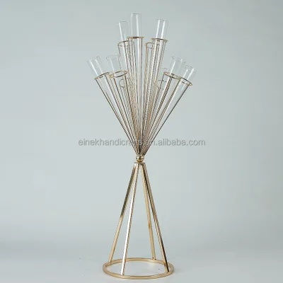 Wholesale Iron Wedding Flower Stand for Aisle Stage and Table Centerpiece Decoration