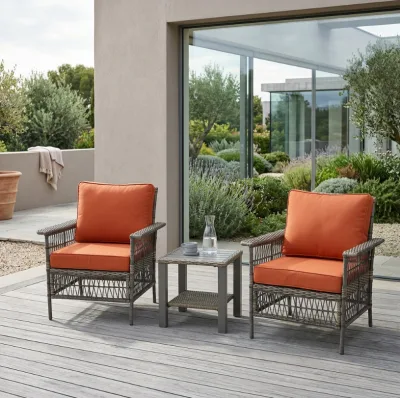 BSCI Certificated Patio Furniture Set Manual Weaving Wicker Rattan Garden Chatting Set