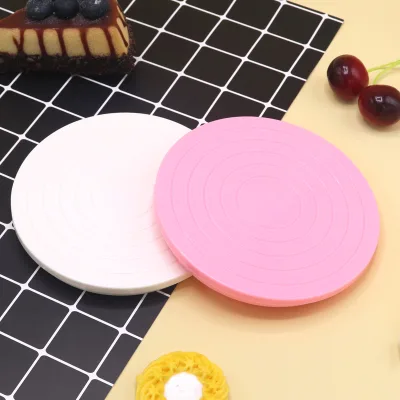 Plastic Revolving Cake Stand 5.5 Inch Rotating Cake Turntable for Cake, Cupcake Decorating Supplies