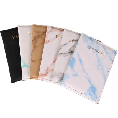 Colorful Marble Style Passport Cover Waterproof Passport Holder PU Passport Packet