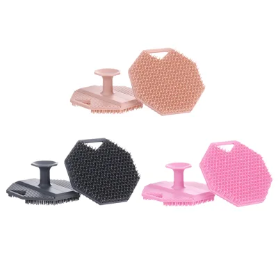 Octagonal Acne Blackheads Pore Cleanser Soft Silicone Face Scrubbers Facial Cleansing Pads Brush