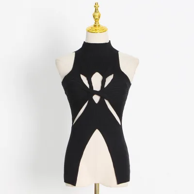 Custom Knitted Hollowed-out Top and Vest Factory