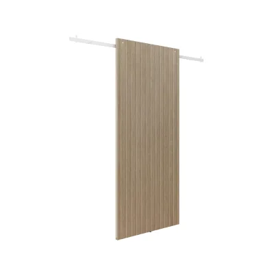 Modern Tengyu Durable Bedroom Wall Mount Concealed Roller Sliding Barn Door Hardware System 3-Year Warranty Screw Powder Coated